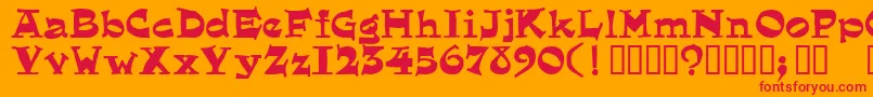 Eg Font – Red Fonts on Orange Background