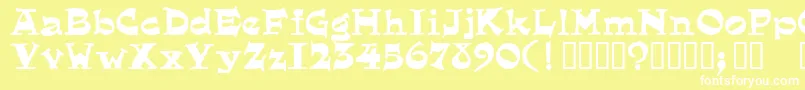 Eg Font – White Fonts on Yellow Background