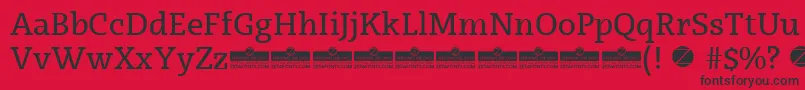 Radcliffe SemiBold trial Font – Black Fonts on Red Background