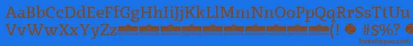 Radcliffe SemiBold trial-fontti – ruskeat fontit sinisellä taustalla