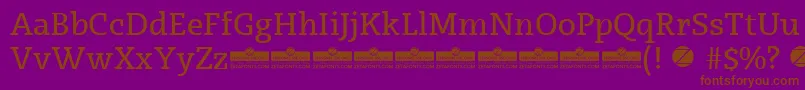 Radcliffe SemiBold trial-Schriftart – Braune Schriften auf violettem Hintergrund