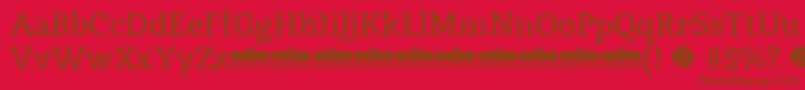 fuente Radcliffe SemiBold trial – Fuentes Marrones Sobre Fondo Rojo