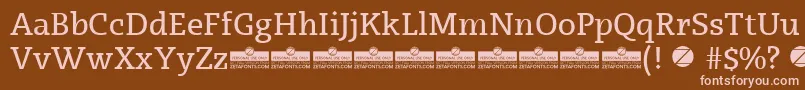 Шрифт Radcliffe SemiBold trial – розовые шрифты на коричневом фоне
