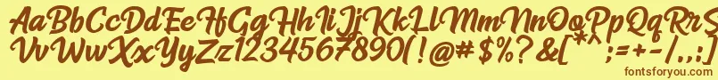 Radiant Font – Brown Fonts on Yellow Background