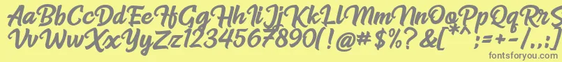 Radiant Font – Gray Fonts on Yellow Background