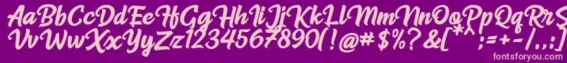 Radiant Font – Pink Fonts on Purple Background