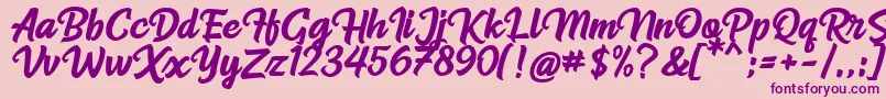 Radiant Font – Purple Fonts on Pink Background