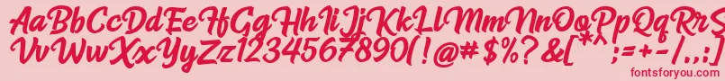 Radiant Font – Red Fonts on Pink Background