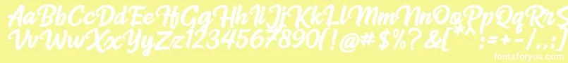 Radiant Font – White Fonts on Yellow Background