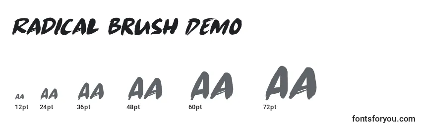 Radical Brush DEMO Font Sizes