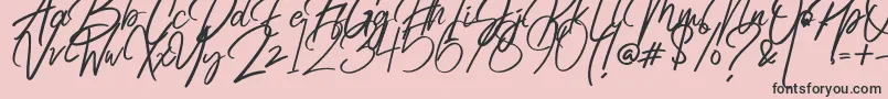 Radicalis-Schriftart – Schwarze Schriften auf rosa Hintergrund