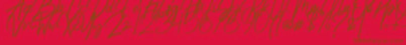 Weitere Informationen zur Radicalis-Schriftart Radicalis-Schriftart – Braune Schriften auf rotem Hintergrund