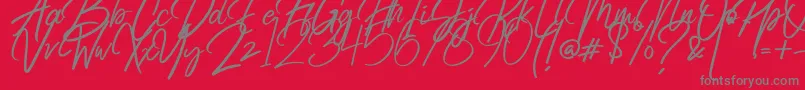 Radicalis-Schriftart – Graue Schriften auf rotem Hintergrund