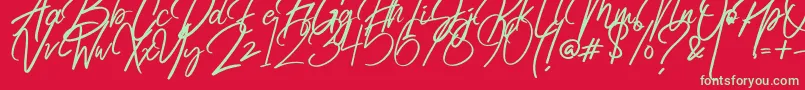 Saiba mais sobre a fonte Radicalis Fonte Radicalis – fontes verdes em um fundo vermelho