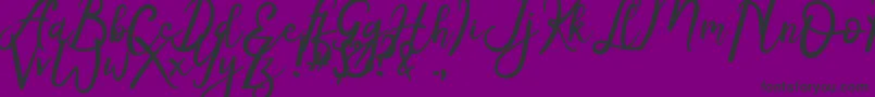 Radiga-Schriftart – Schwarze Schriften auf violettem Hintergrund