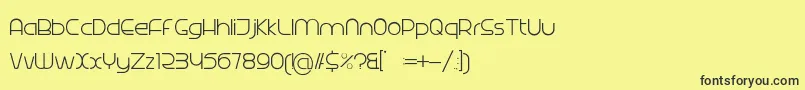 Radina Font – Black Fonts on Yellow Background