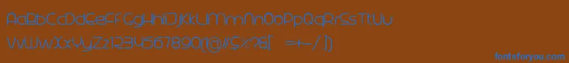 Radina Font – Blue Fonts on Brown Background