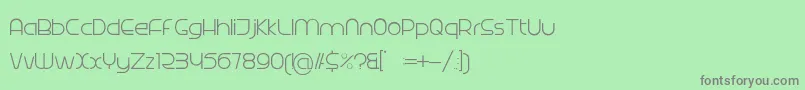 Radina Font – Gray Fonts on Green Background