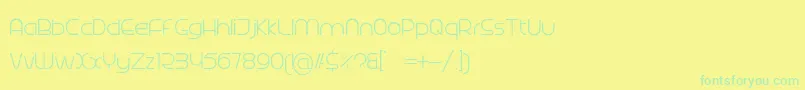 Radina Font – Green Fonts on Yellow Background