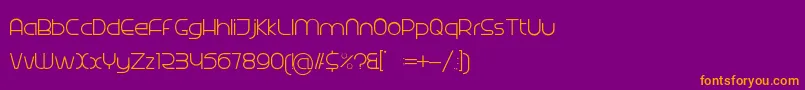 Radina Font – Orange Fonts on Purple Background