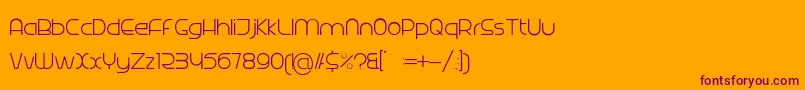 Radina Font – Purple Fonts on Orange Background
