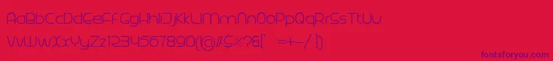 Radina Font – Purple Fonts on Red Background