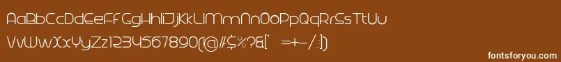 Radina Font – White Fonts on Brown Background