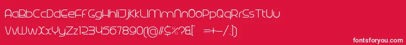 Radina Font – White Fonts on Red Background