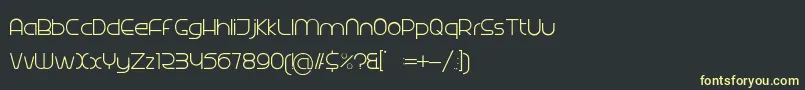 Radina Font – Yellow Fonts on Black Background