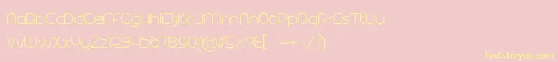 Radina Font – Yellow Fonts on Pink Background