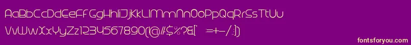 Radina Font – Yellow Fonts on Purple Background