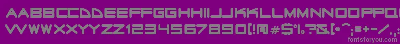 フォントradio stars – 紫の背景に灰色の文字