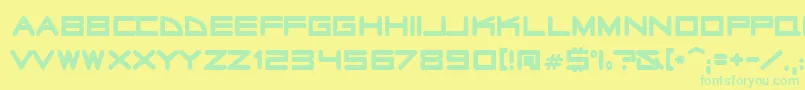 radio stars Font – Green Fonts on Yellow Background