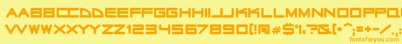 radio stars Font – Orange Fonts on Yellow Background