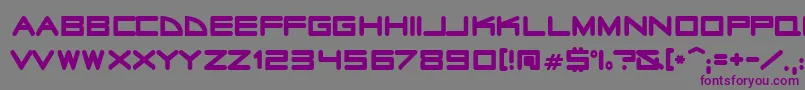 radio stars Font – Purple Fonts on Gray Background
