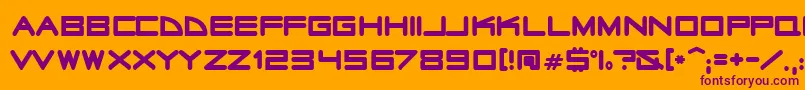 radio stars Font – Purple Fonts on Orange Background