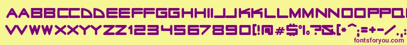 radio stars Font – Purple Fonts on Yellow Background