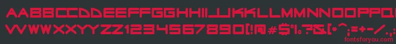 radio stars Font – Red Fonts on Black Background