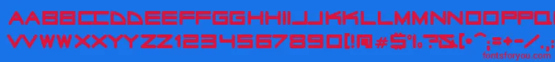 radio stars Font – Red Fonts on Blue Background