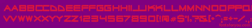 radio stars Font – Red Fonts on Purple Background