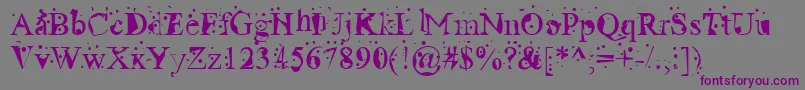 Шрифт Radio – фиолетовые шрифты на сером фоне