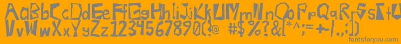 フォントradioactive – オレンジの背景に灰色の文字