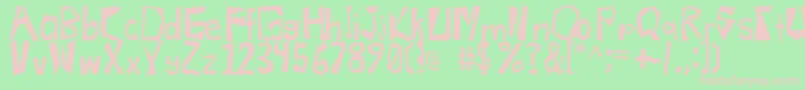 radioactive Font – Pink Fonts on Green Background