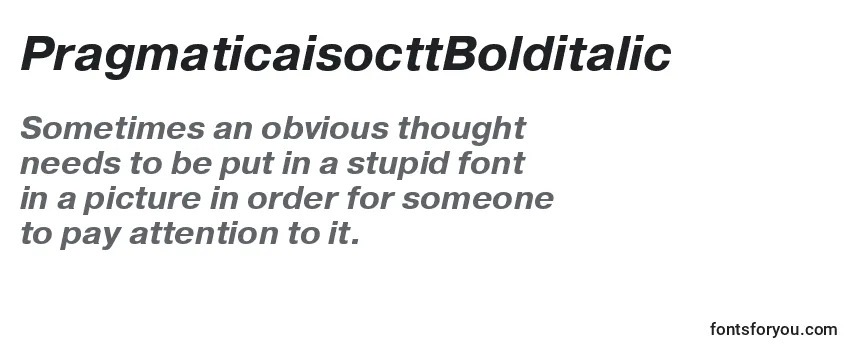 PragmaticaisocttBolditalic Font
