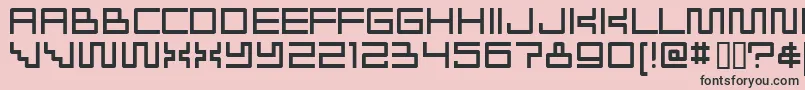 RADIOAKTIVITET Font – Black Fonts on Pink Background