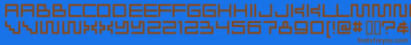 RADIOAKTIVITET Font – Brown Fonts on Blue Background