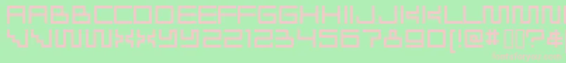 Шрифт RADIOAKTIVITET – розовые шрифты на зелёном фоне