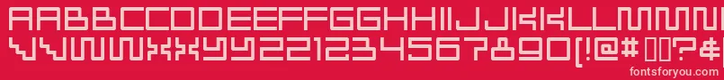 RADIOAKTIVITET Font – Pink Fonts on Red Background