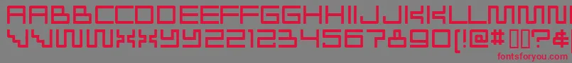 RADIOAKTIVITET Font – Red Fonts on Gray Background