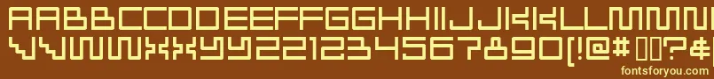 RADIOAKTIVITET Font – Yellow Fonts on Brown Background